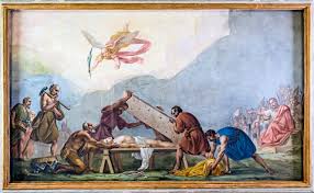 Chiesa san daniele Padova - affresco di Sebastiano Santi_ il martirio di San Daniele